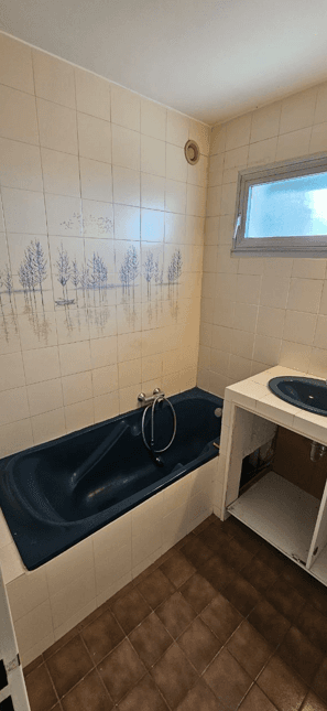 Salle de bain avant rénovation - Vue 1